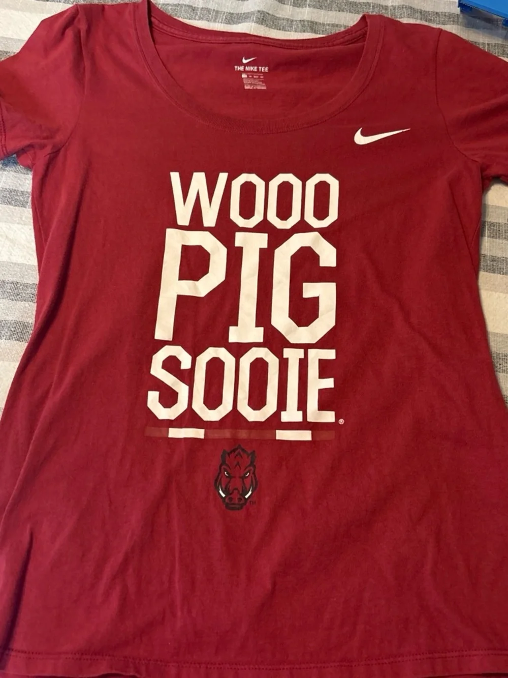 Nike Red Youth 'Wooo Pig Sooie' Graphic Short Sleeve Tee